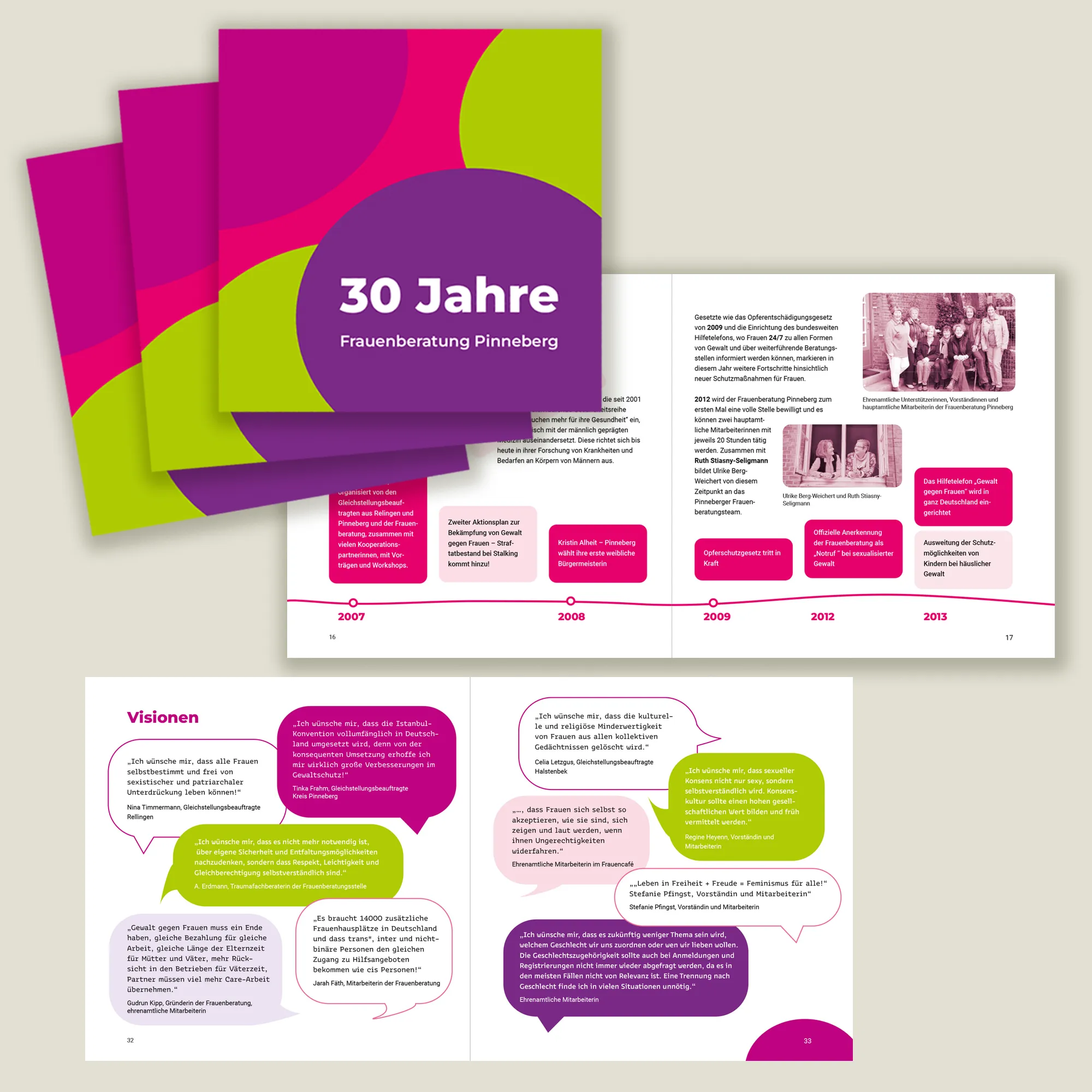 Broschüre zum 30jährigen Jubiläum der Frauenberatung Pinneberg